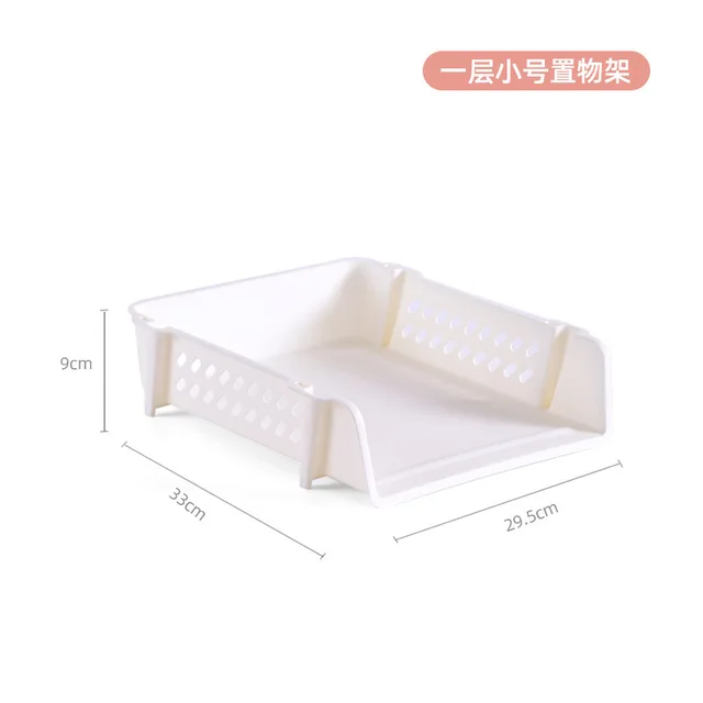 A4 Fájl Polc Irodai Íróasztal Felszíni Panel Egymásra Rakható Réteges Tároló Doboz Otthoni Fürdőszoba Kozmetikai Állvány - Image 6