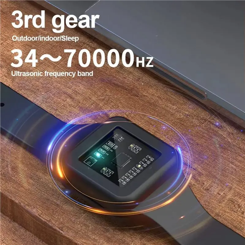 CJSD-2X 초음파 모기 퇴치 시계 주파수 조절 가능 전자 시계 휴대용 팔찌 모기 퇴치제,A