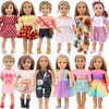 Pop Doll Clothes Dress Top Short Skirt For 18Inch American&43Cm Reborn Baby Doll Clothing Accessories Our Generation Girl's Toys 1