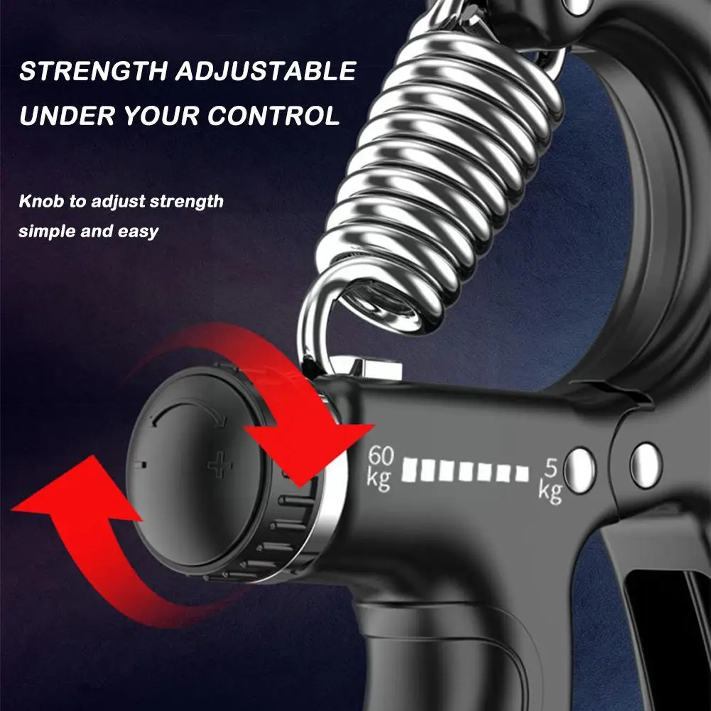 5-60Kg Gym Fitness Hand Grip Men Adjustable Finger Heavy Exerciser Strength For Muscle Recovery Hand Gripper Trainer