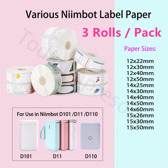 NiiMbot Thermal Transparent Printer Paper Waterproof Oil Proof White  Kitchen Cosmetics Name Date price Labels for D11 Printer - AliExpress