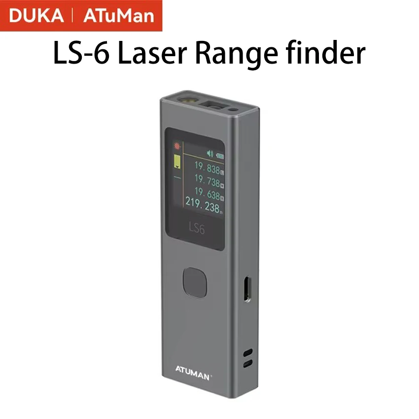 DUKA ATuMan LS6 Laser Level Rangefinder OLED 480mAh Rechageable 40M Mini Distance Meter Angle Measuring Tools Two in One