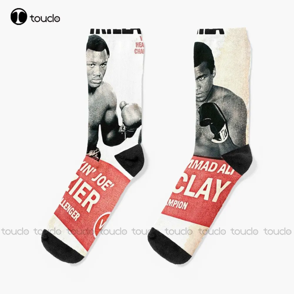 

Мужские носки с изображением Мухаммеда Али против Smokin Джо Фрейзера носки с котом женские 360 ° цифровая печать пользовательский подарок уличная одежда забавные носки Новые популярные