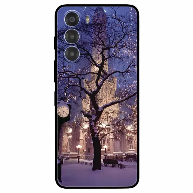 Cute Cartoon Soft TPU Silicone Phone Case - Painted Cat Design