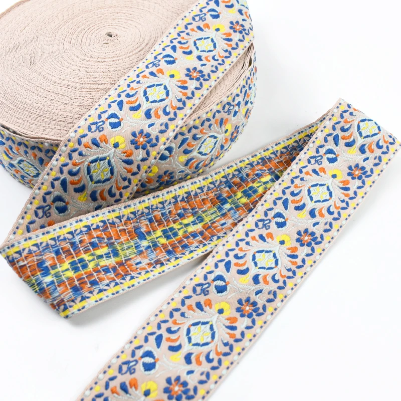 Jacquard Webbing Decorative Ribbon Band - 5cm Wide DIY Sewing Accessories