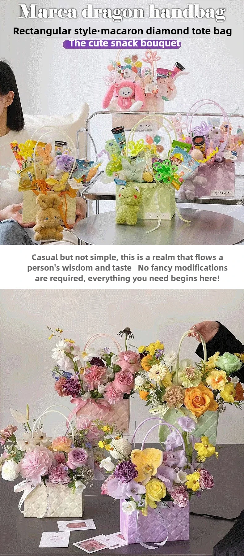 2025, neue wiederverwendbare, wasserdichte Blumen-Einkaufstasche, umweltfreundlich, für Hochzeit, Party, Gastgeschenke, Geschenkbox, tragbarer Blumenstrauß, Verpackung, Dekorationen – Detail 20