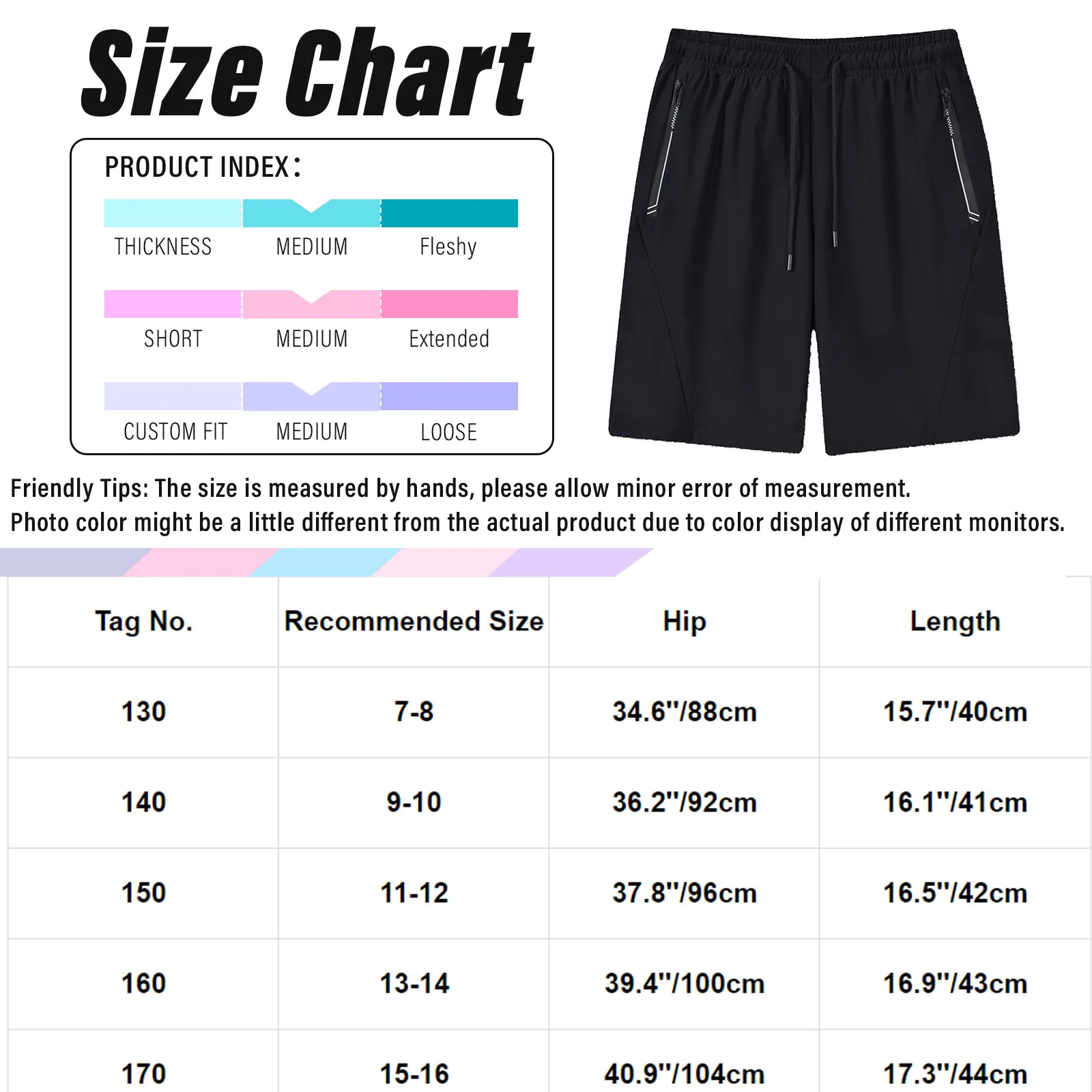 2023 New Kids Boys Zipper Pockets Quick-Drying Sport Shorts Solid Color Drawstring Quick Dry Breathable Short Pants for Running