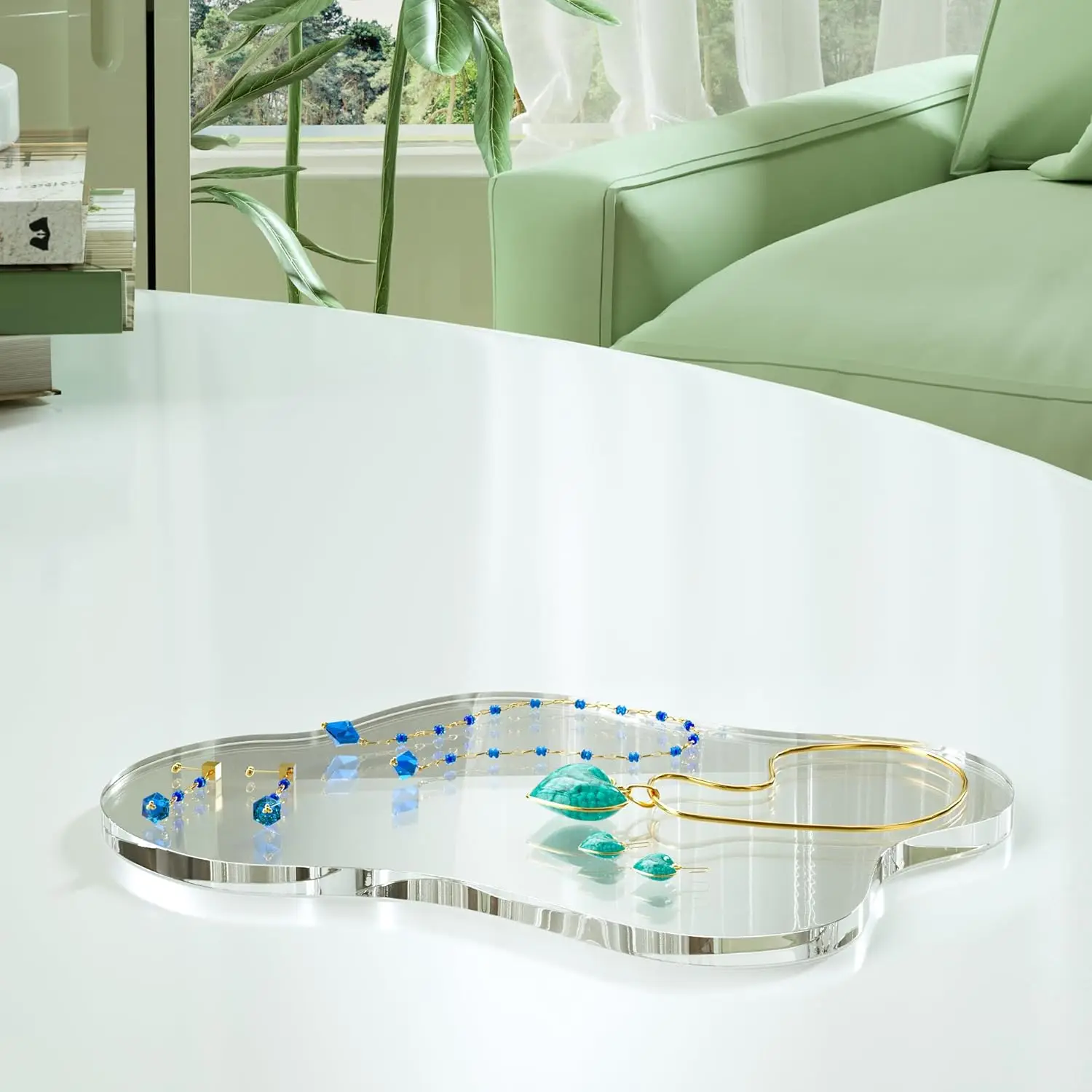 Acrylic Coaster Decorative Plates Irregular Bar Drink Coaster Clear Cloud Shape Coffee Coaster Perfect for Tabletop Protection