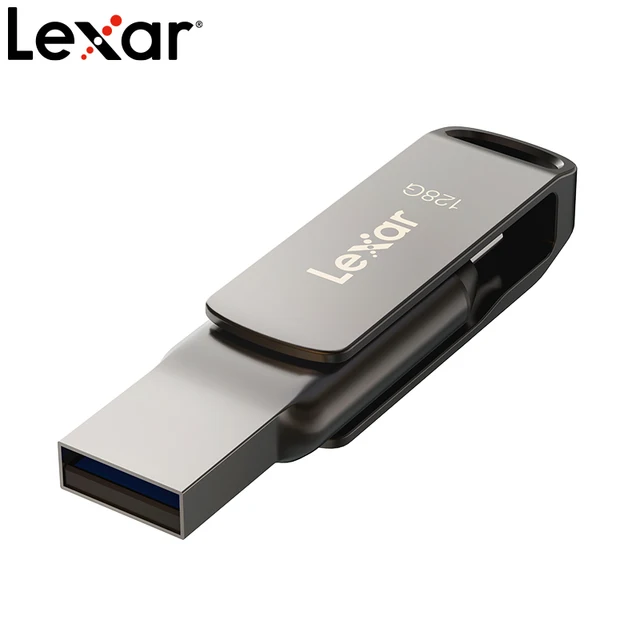 Lexar D400 USB Flash Drive USB 3.1 Type C/A Memory Stick Dual Slot USB Flash Drive 32GB 64GB 128GB 256G For Mobile Phone Compute 1