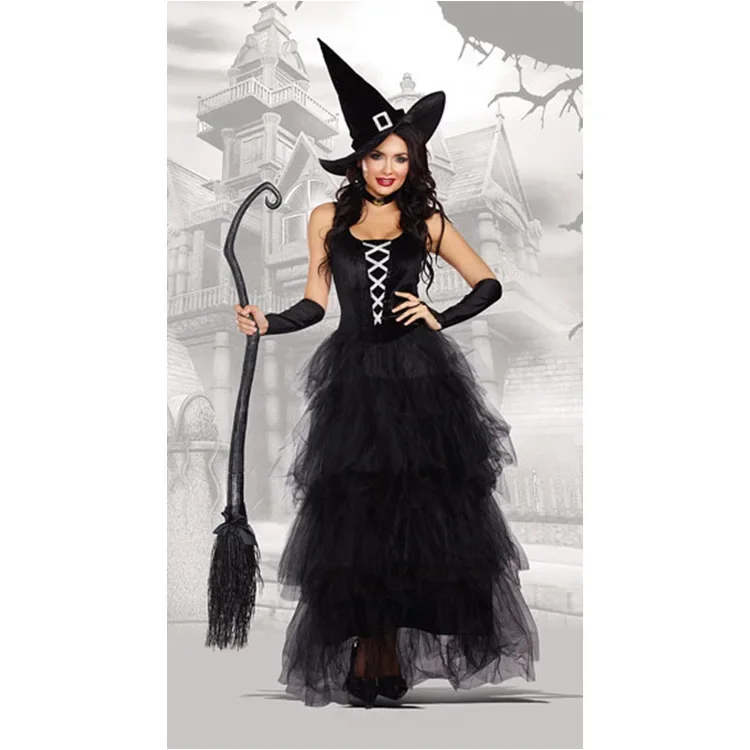 Classic Witch Role-playing Costume Halloween New Arrival Fairy Tale Theme Party Bar Performance Clothes Women Modern Dance 2