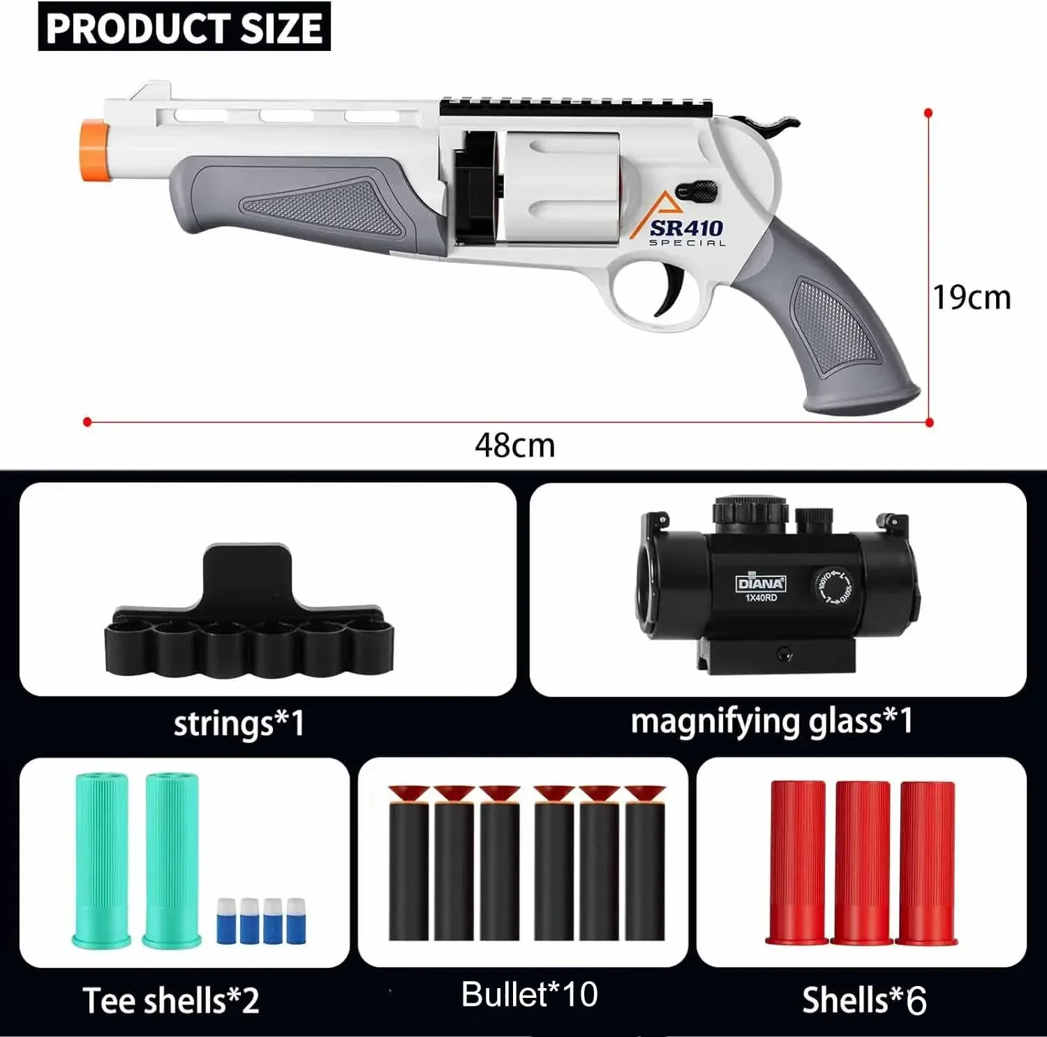 2024 Revolver Shell Throwing Airsoft Rifle Toy Gun Foam Blaster Enhanced Outdoor CS Soft Bullet Toy Kids Birthday Gift  for Boy 6