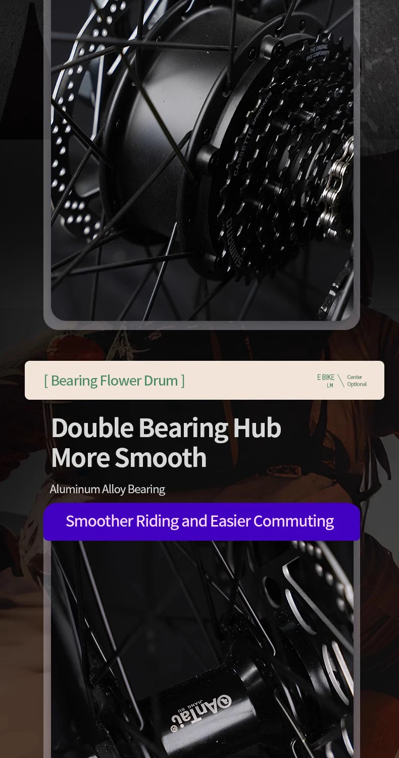 Bicicleta eléctrica 48V 15Ah 400W Motor aleación de aluminio bicicleta eléctrica de montaña batería de litio extraíble viajero urbano adultos Ebike