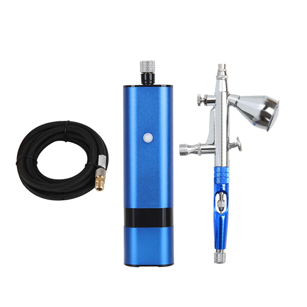 Best Quality Free Shipping TM80S-180B Wireless Airbrush Compressor Set High Power Spray Trigger Gun Ladys Gifts