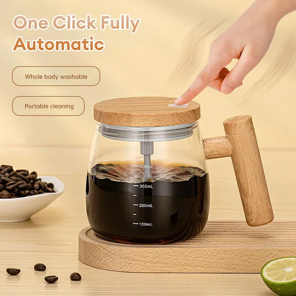 400ML Electric Blender Mixer Pot Portable Self Stirring Glass Coffee Cup for Milk Latte Coffee Drinks Mixing, coffee stirring cup,stirring cup,electric stirring cup,glass coffee mug,coffee cup,glass cup