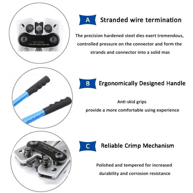 HX-50B Alicate, SC6-6, SC6-8, SC25, 170 pcs, 60pcs