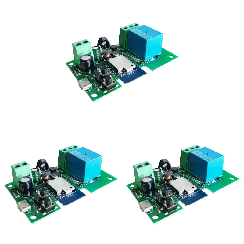 3X 12V Wifi Relay Tuya Smart Life App Switch Module Remote-Timer Autobloccante Funziona Con Google Home Controllo A 2 Vie
