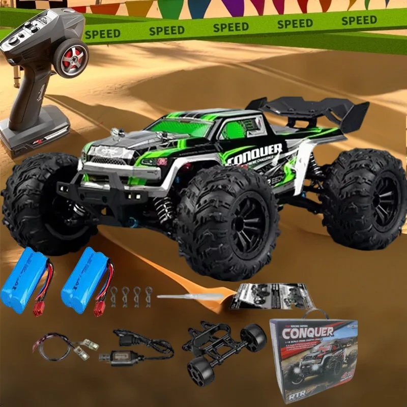 1:16 4WD RC Car (50km/h): LED Lights, Off-road High-Speed Drift