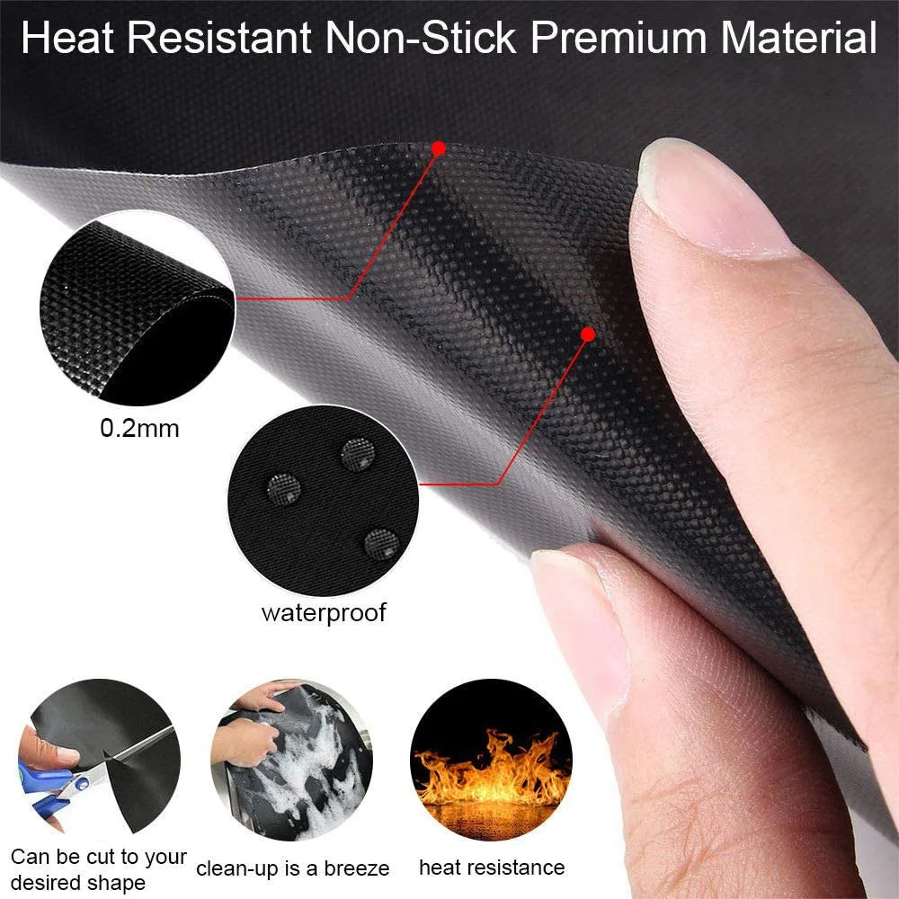 1/2/3PCS Non-Stick Barbecue Mat Grill Baking Mats Portable Oven Sheet Cooking BBQ Pad Outdoor Picnic Kitchen Accessories 40X33CM
