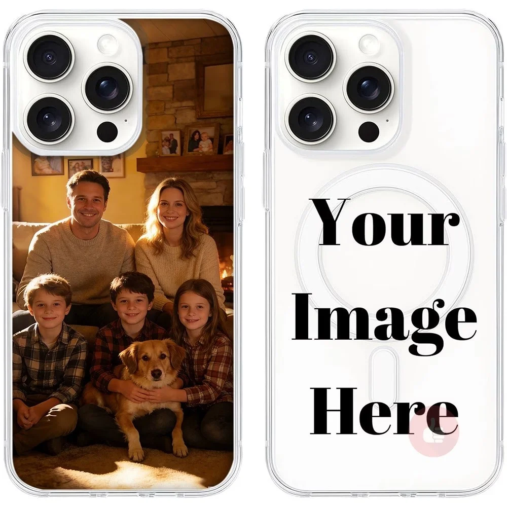 Customized Magnetic Phone Case Cover with Family Photo Design