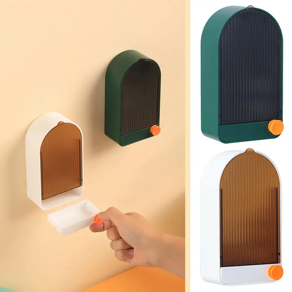 

Creative Punch-free With Detachable Drawer Flap Style Storage Rack Soap Box Soap Dish Soap Holder For Home Kitchen Bathroom G5T5