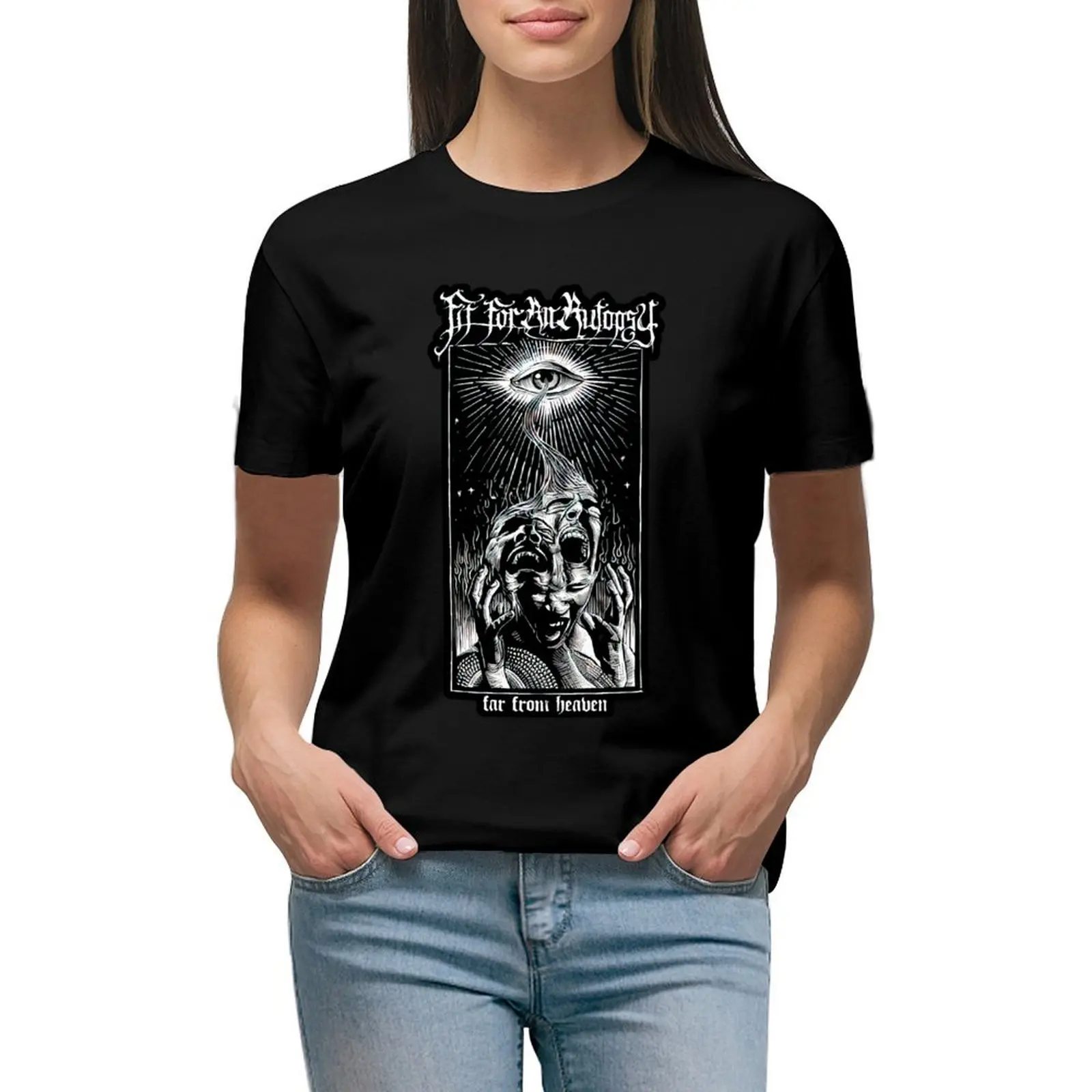 

far away heaven T-shirt summer tops tops oversized Women's clothing