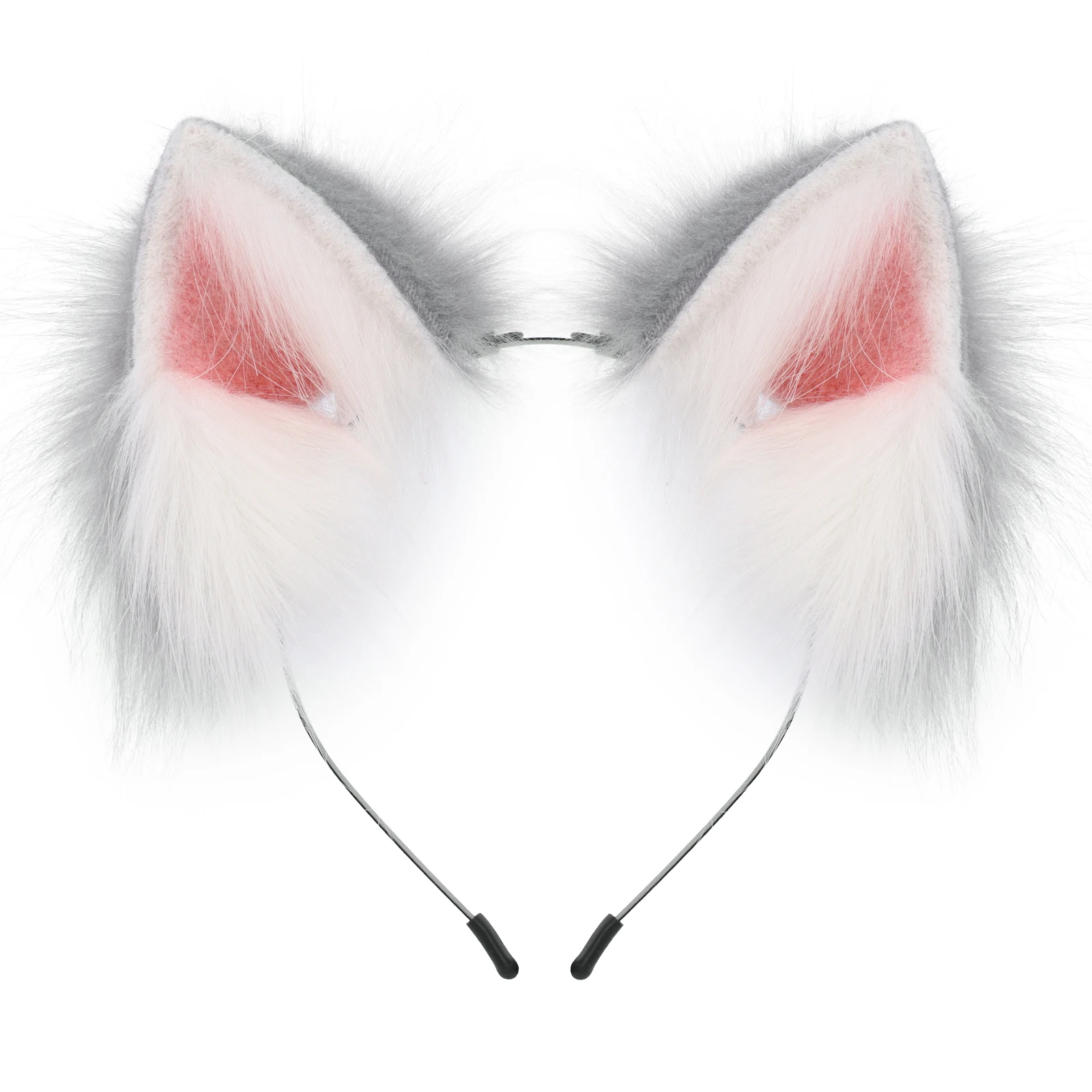 Luxurious Faux Fur Animal Ears Headband - Furry Cat & Fox Ear Costume Accessory