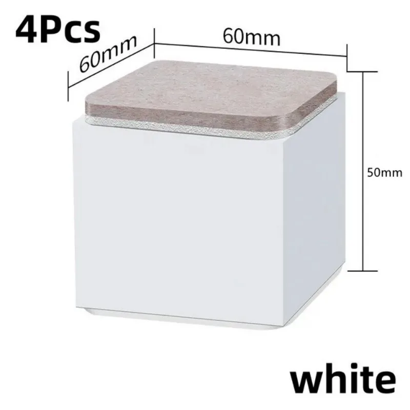 Carbon Steel Heavy-Duty Furniture Heightening Foot Pads - Wear-Resistant, Anti-Slip Risers (Set of 4)
