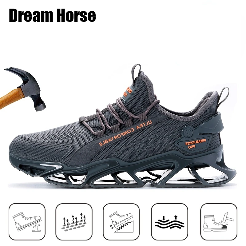 Indestructible Steel Toe Sneakers Lightweight Stylish Work Safety Shoes