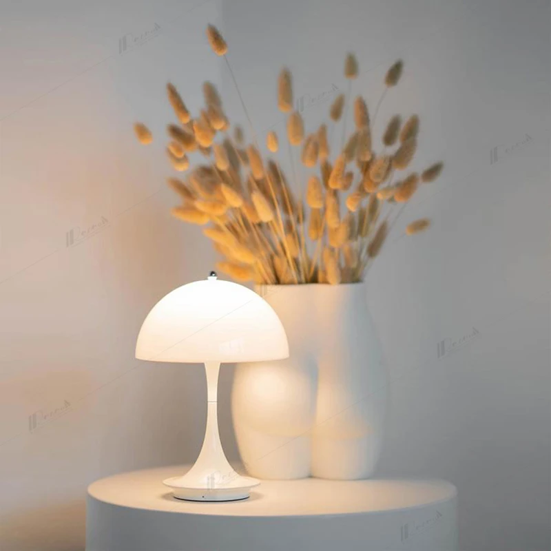 Rechargable USB Mushroom Desk Lamps table lamp led night lamp Touch 3color Dimming Nordic For Bedside Hotle Decoration Bedroom Atmosphere Led Desk Lamps