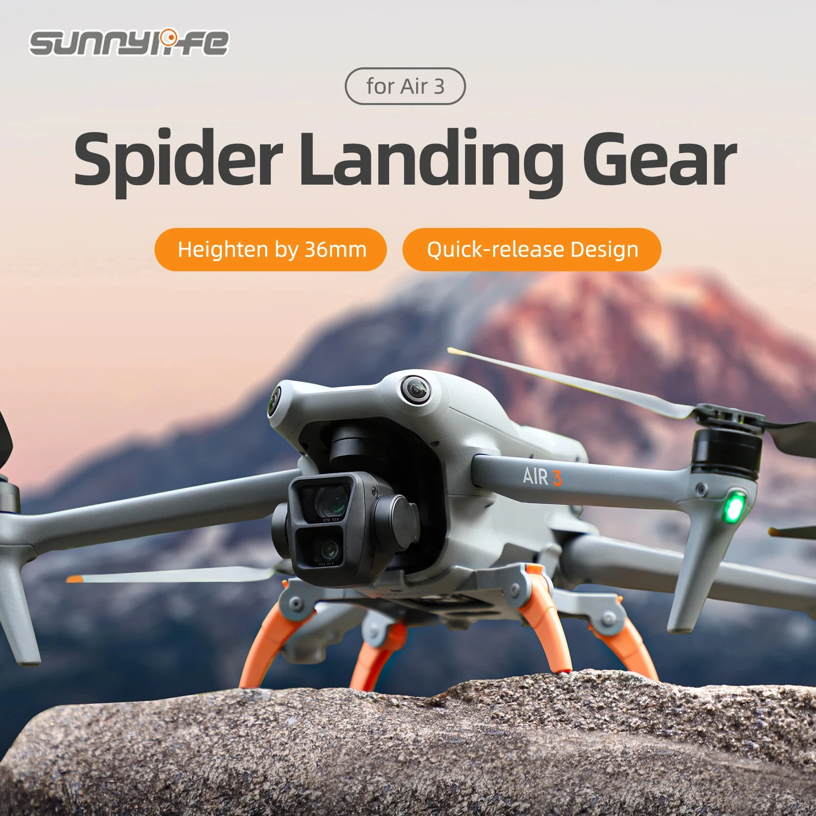 

Sunnylife For DJI Air 3 Landing Gear Extensions Heightened Spider Gears Support Leg Protector Anticollision Drone Accessories