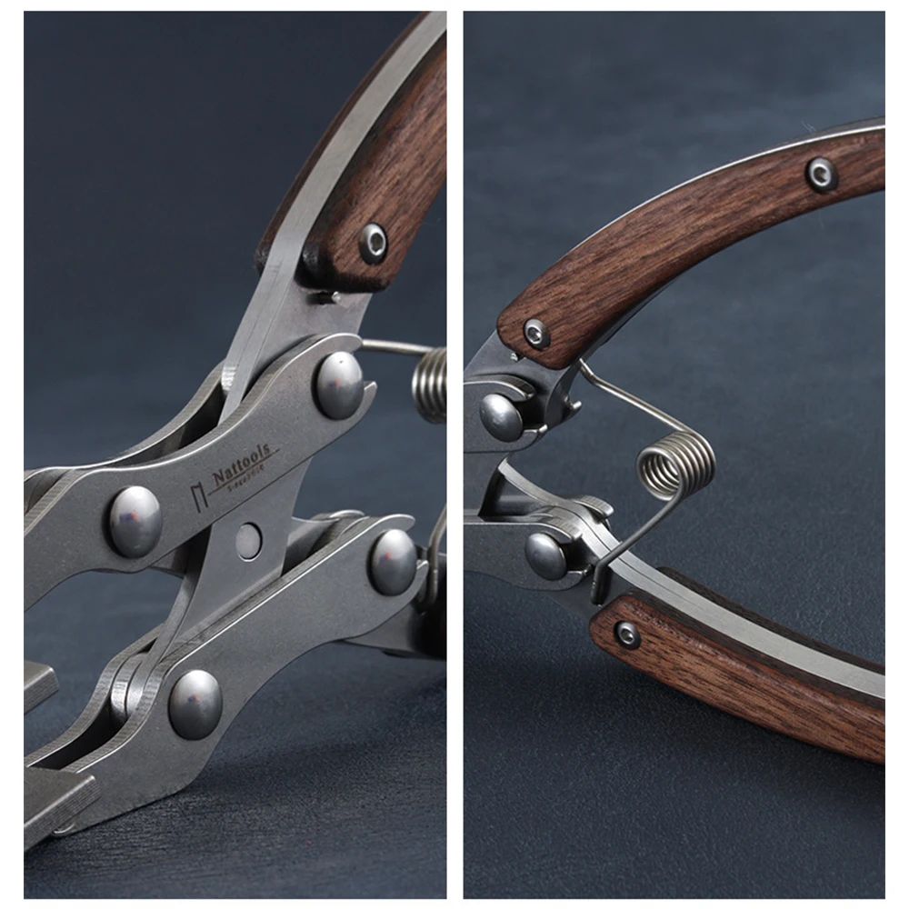 Nattools Professional Leather Flat Pliers Stainless Steel Parallel Pliers Handmade DIY Craftsman LeatherCraft Tools Leather Tool