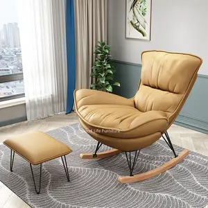 Chaise reclinable de ratán para salón, muebles de lujo para balcón, terraza  y salón, mecedora, relajación, QF50TY - AliExpress