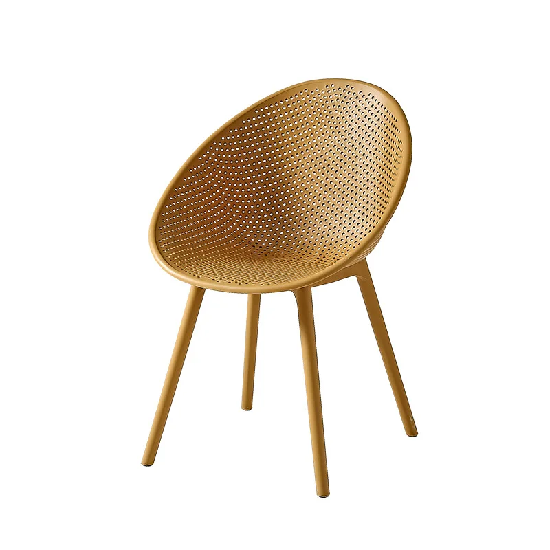 FULLLOVE Household Creative Rocking Chair Back Makeup Chair Plastic Nordic Dining Modern Minimalist Living Room Recliner