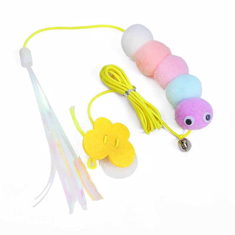Cat Toy Retractable Hanging Door Type Funny Stick Cat Scratching Rope Mouse Cat Toy Funny Cat Stick Pet Supplies Cat Accessories