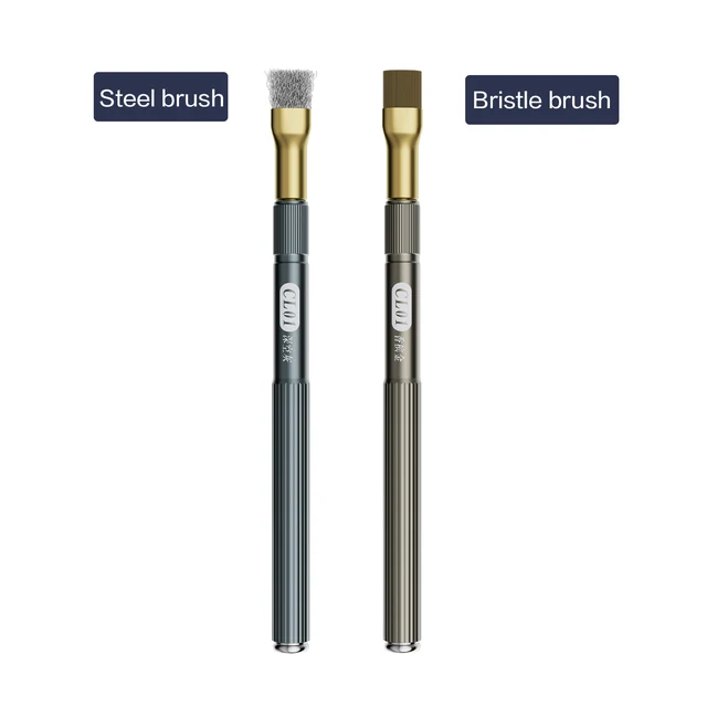 i2C CL01 PCB Circult Clean Metal Brush For Phone PC Motherboard IC Chipping Clean.Glue Removal And Corrosion Removal Steel Brush 7