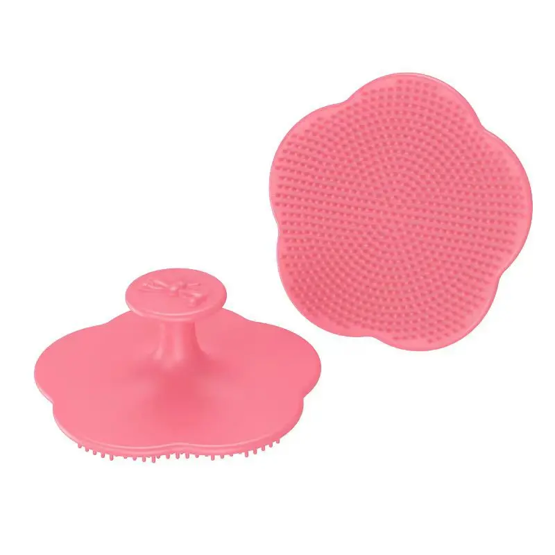 Baby Hair Brush Cute Infant Fetal Head Fat Cleaning Silicone Brush Newborn Soft Hair Comb Head Massager for Baby Care Accessorie