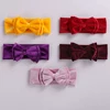New Velvet Baby Headband Turban Big Bow Baby Girl Headband For Newborn Bow Hair Band Children Kid Solid Colors Hair Accessories 1