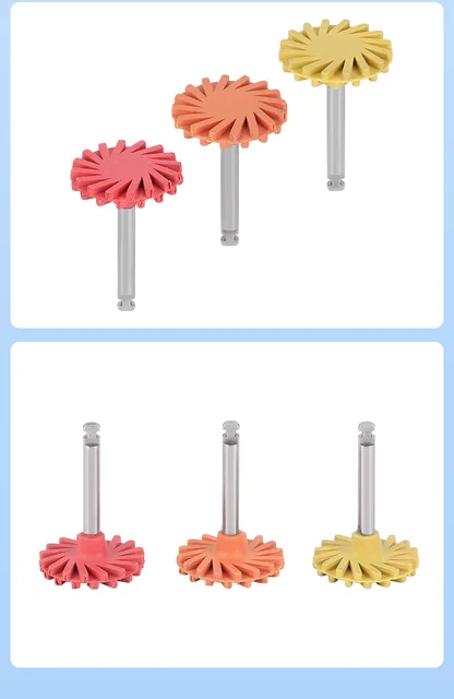 Brake Disc Rotors Kit Da 6 Dischi Ruota In Gomma Per Lucidatura Dentale RA 2 ,35 Mm - Per Ceramica E Composito 6 Dischi Ruota Lucidante