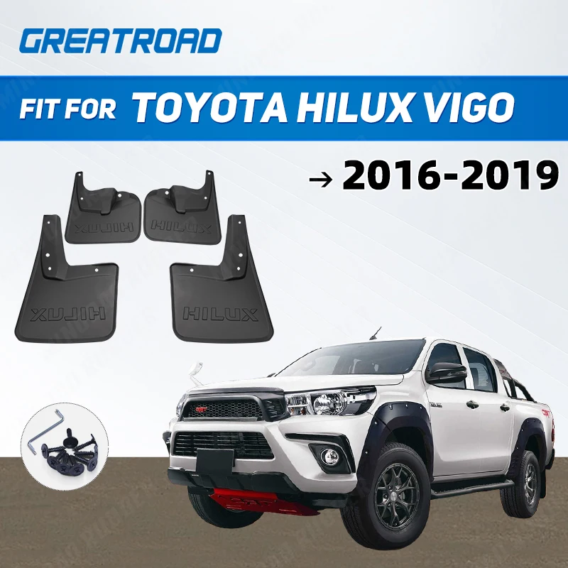 

4 шт. Брызговики для Toyota Hilux Vigo 2016-2019 переднее и заднее крыло брызговиков аксессуары