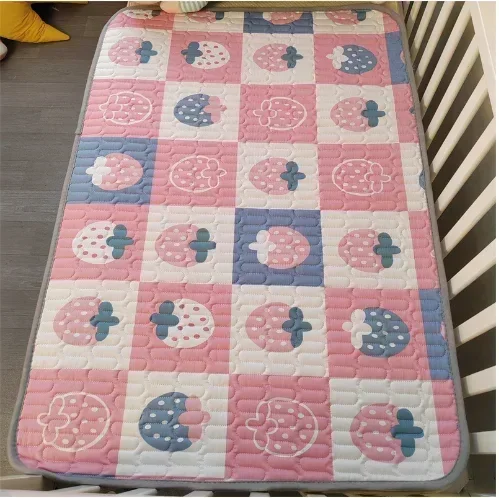 Washable Changing Mat Cartoon Newborn Waterproof Crib Pad Baby 5 Layers Portable Foldable Compact Urine Pad