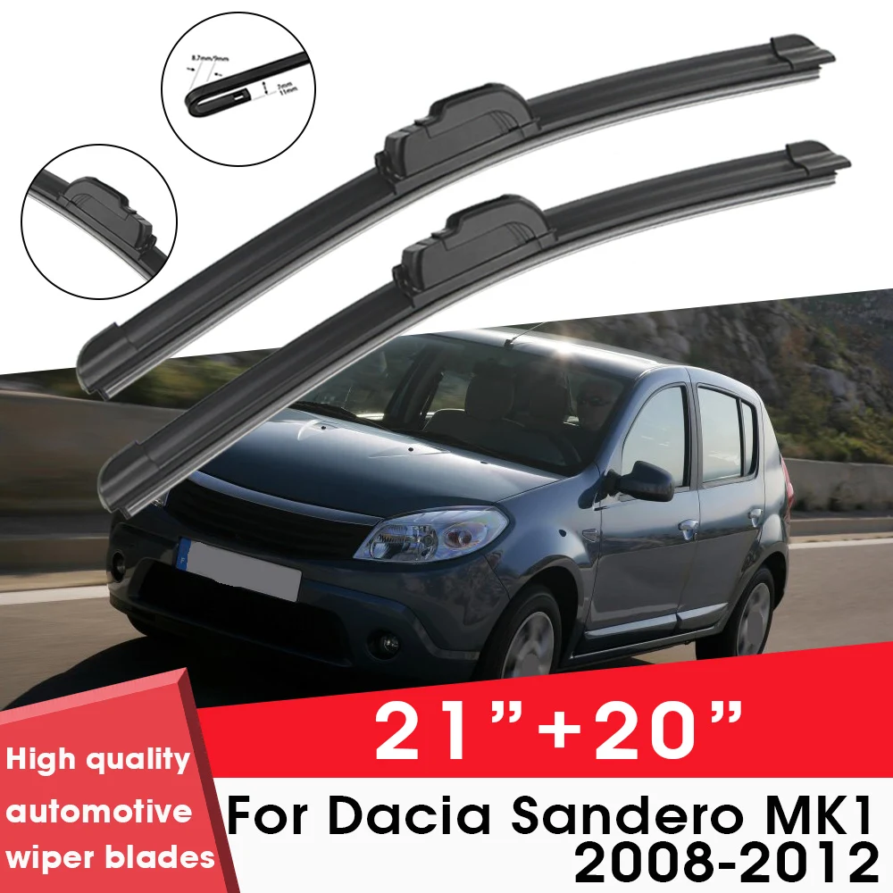 

BEMOST Car Wiper Blades Front Window Windshield Rubber Refill Wiper For Dacia Sandero MK1 2008-2012 21"+20" Car Accessories
