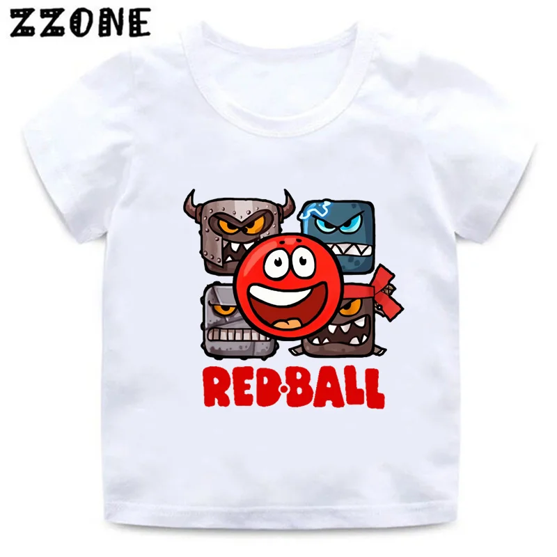 Hot Sale Red Ball 4 Print Cartoon Kids T-Shirts Funny Game Baby Girls Clothes Boys Short Sleeve T shirt Children Tops,HKP5849