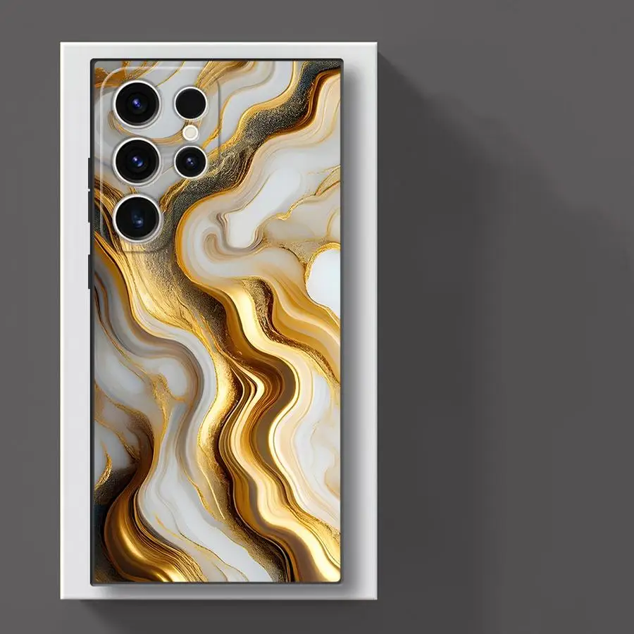 Chic Marble Print Phone Case - Sleek Silicone Cover