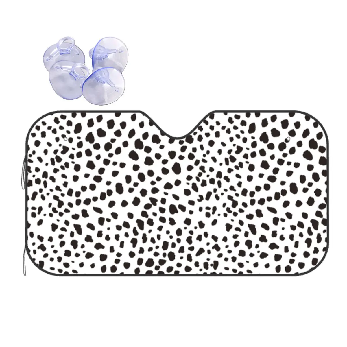 

Dalmatian Cartoon Spot Dog Skin Sunshade Windscreen Universal Car Front Window Visor 76x140cm Car Window Windscreen Cover