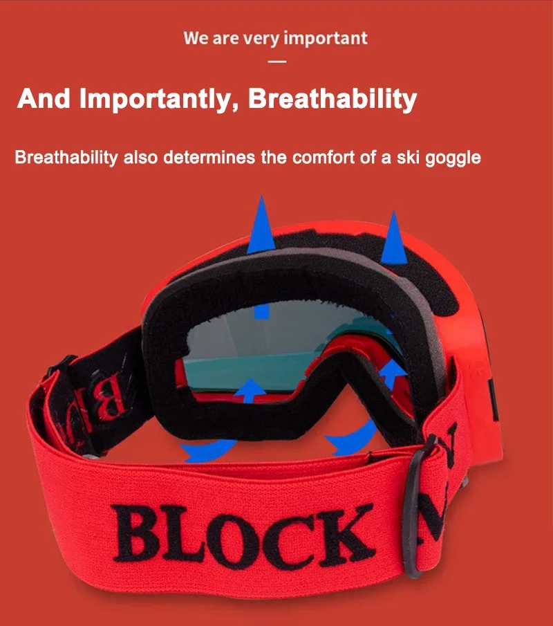 New Color-Changing Ski Goggles All-Weather Transparent Color-Changing Double-Layer Anti-Fog Cylindrical Ski Sports Glasses 4