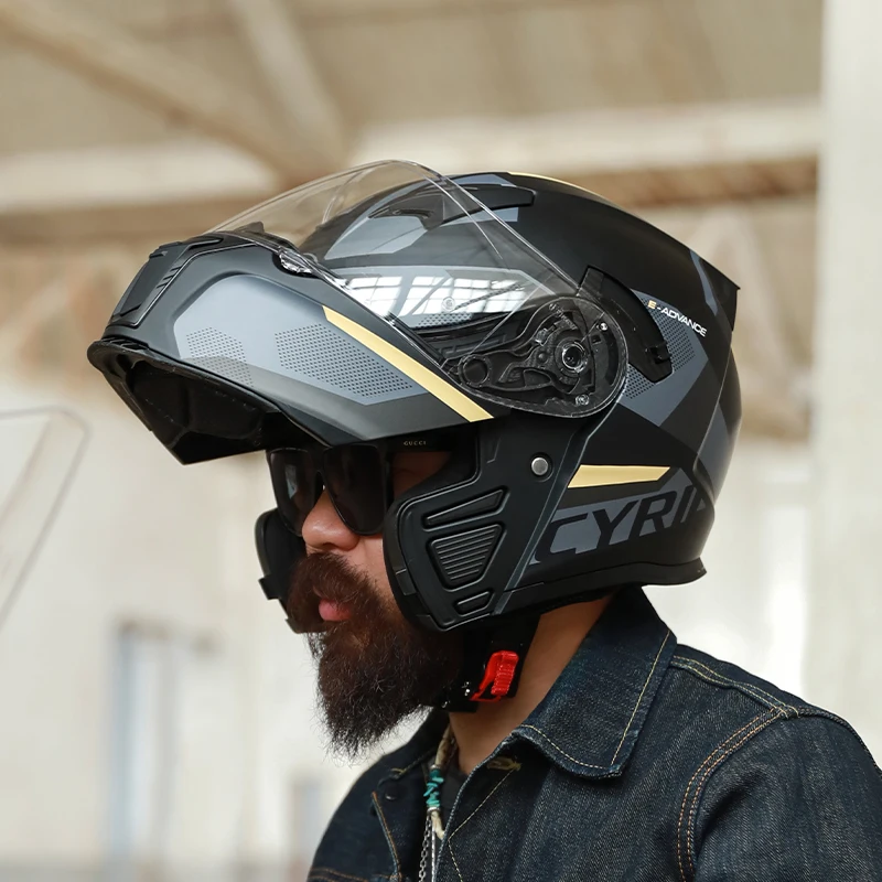 Modular Flip Up Full Face Helmet Adult Men and Women Motorcycle Helmet Dual Visor DOT ECE Approved
