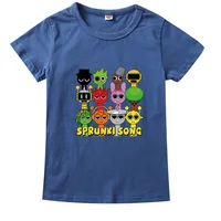 Sprunki Cartoon T Shirt Kids Game Incredibox T-shirt Toddler Girls Short Sleeve Tops Boys Cartoon Clothes Children's Clothing 1