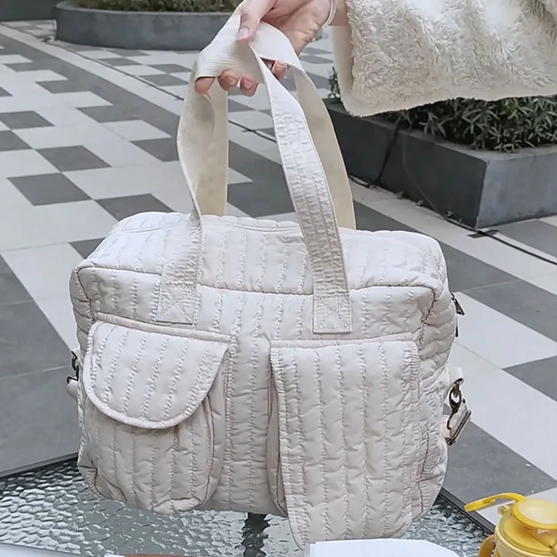 New Baby Diaper Bag Multi Compartment Travel Duffel Bags Women with Hand Luggage Airport Cabin Bags Mom Stroller Maternity Totes