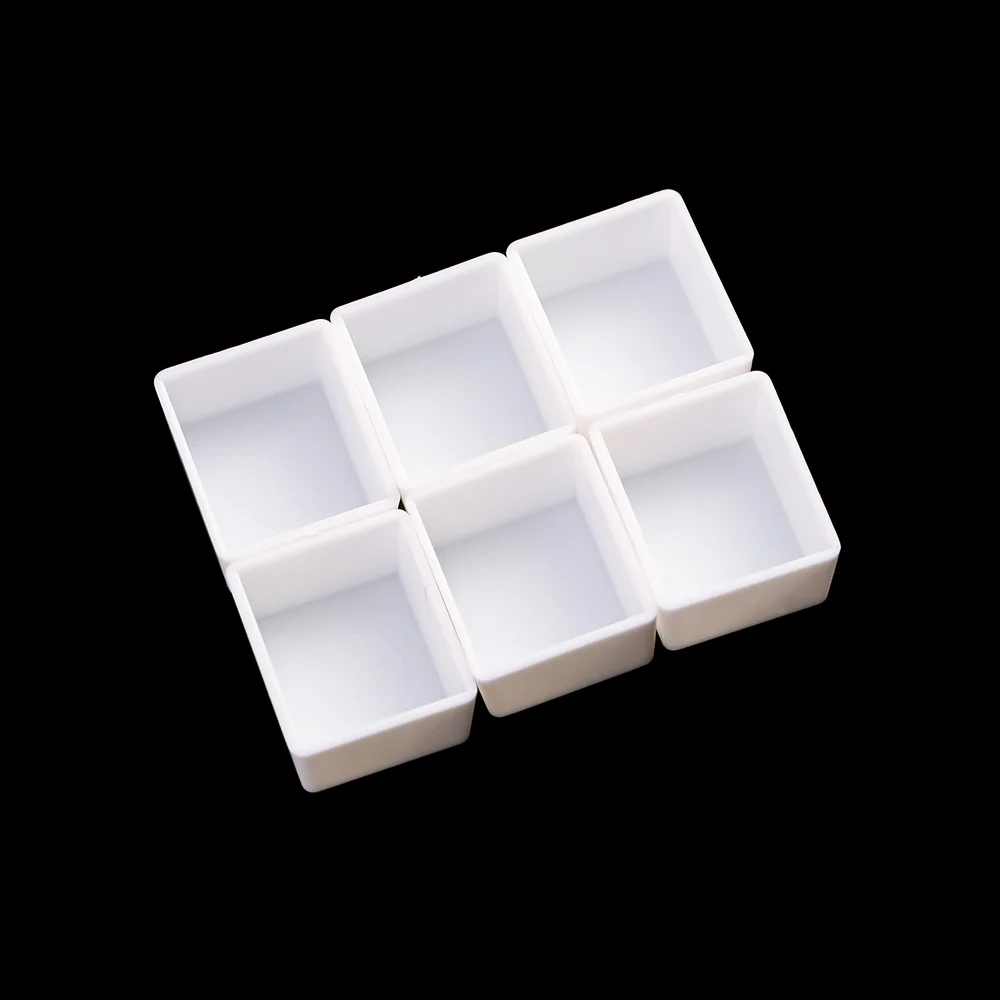 Empty Full/Half Pan White Half Pans Paint Plastic Watercolor Paint Grid Half Pans Artists Palette 6/12/24/36/48pcs Art Supplies plastic paint palette