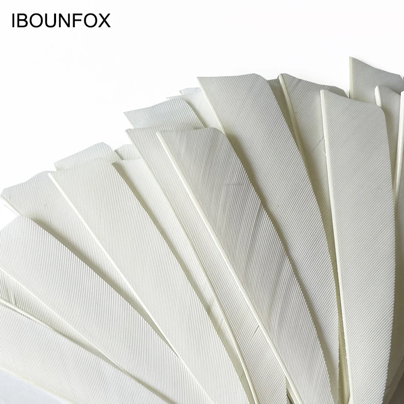 White Arrow Feathers Turkey Feather Fletching Archery Feathers Fletches RW For DIY Hunting Bow Accessories 2/3/4/5 Inch 50Pcs archery arrow feathers